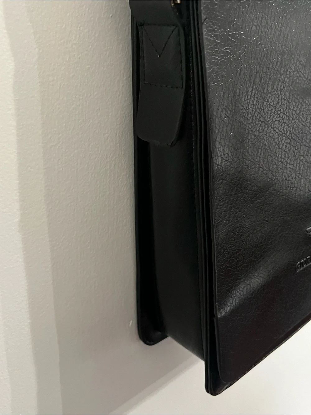 Vintage Giorgio Armani leather messenger bag